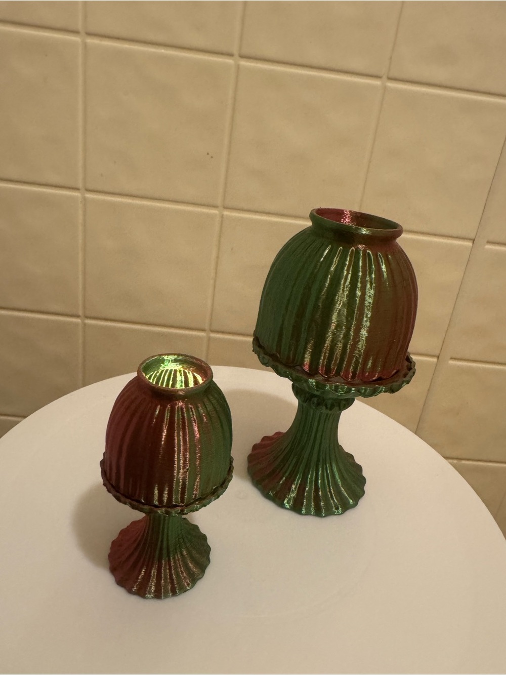 Fairy lamp - Iridescent Green and Red Decorative Home Accents